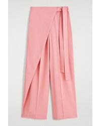 COS - Fluid Wrap-Front Pants - Lyst