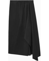 COS - Asymmetric Midi Wrap Skirt - Lyst