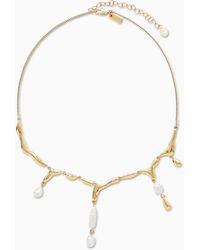 COS - Freshwater Pearl Chain Necklace - Lyst