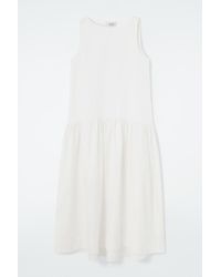 COS - Voluminous Sleeveless Midi Dress - Lyst