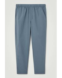 COS - Tapered Poplin Pull-on Trousers - Lyst