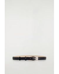 COS - Elongated-Buckle Leather Belt - Lyst