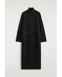 COS - Boiled-Wool Mock-Neck Dress - Lyst