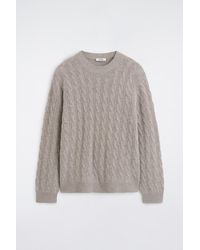 COS - Cable-Knit Cashmere Crew-Neck Sweater - Lyst