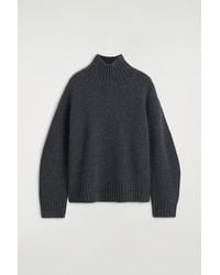 COS - Chunky Pure Cashmere Mock-Neck Sweater - Lyst