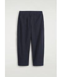COS - Pima Cotton Barrel-Leg Pants - Lyst