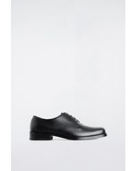 COS - Square-Toe Leather Derby Shoes - Lyst