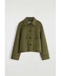 COS - Boxy Double-Faced Wool Short Jacket - Lyst