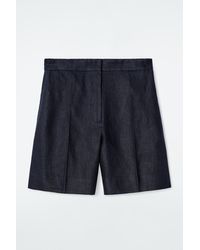 COS - Tailored Elasticated Linen Shorts - Lyst