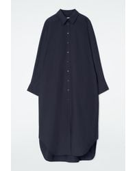 COS - Lockeres Hemdkleid Aus Baumwolle - Lyst