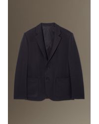 COS - Single-breasted Wool-jersey Blazer - Relaxed - Lyst