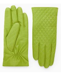 COS - Diamond-quilted Leather Gloves - Lyst
