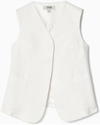 COS - Wrap-Front Linen-Blend Waistcoat - Lyst