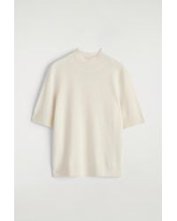 COS - Cashmere Mock-Neck T-Shirt - Lyst