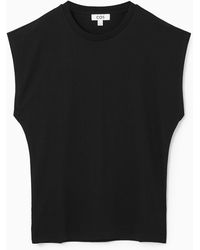 COS - Waisted Cap-sleeve T-shirt - Lyst