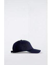 COS - Linen Baseball Cap In Blue - Lyst