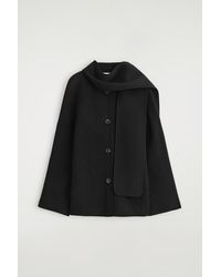COS - Double-Faced Wool Scarf Jacket - Lyst