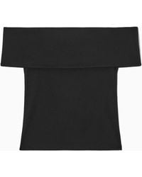 COS - Off-the-shoulder Jersey Top - Lyst