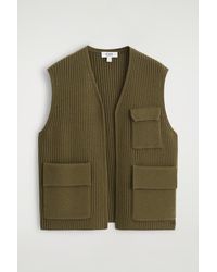 COS - Ribbed Merino Wool Utility Vest - Lyst