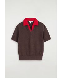 COS - Merino Wool Layered Polo Shirt - Lyst