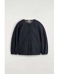 COS - Rounded Denim Top - Lyst