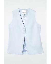 COS - Longline Linen-Blend Waistcoat - Lyst