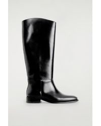 COS - Leather Riding Boots - Lyst