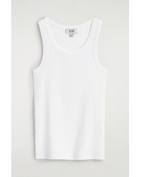 COS - Ribbed Cotton Tank Top - Lyst