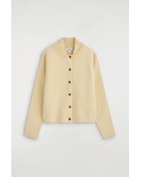COS - Layered-Collar Boiled Wool Cardigan - Lyst