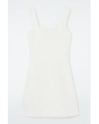 COS - Square-neck Mini Pinafore Dress - Lyst