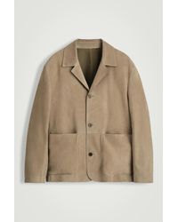 COS - Relaxed Suede Jacket - Lyst
