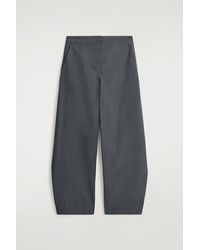 COS - Pima Cotton Barrel-Leg Pants - Lyst