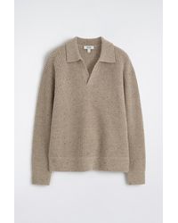 COS - Donegal-Effect Wool Polo Jumper - Lyst
