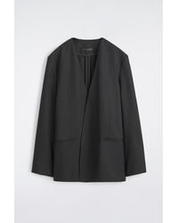 COS - Collarless Wool Blazer - Lyst