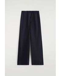 COS - Satin Wide-Leg Trousers - Lyst