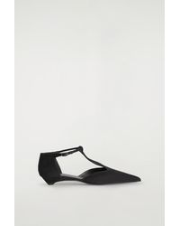 COS - Pointed Suede T-Bar Kitten Heels - Lyst