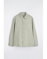 COS - Relaxed Brushed Cotton-Blend Shirt - Lyst