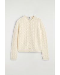 COS - Cable-Knit Pure Cashmere Cardigan - Lyst