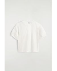 COS - Pintucked Cotton Blouse - Lyst