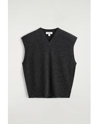 COS - Merino Wool V-Neck Vest - Lyst