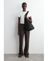 バッグ COS Minimal Shoulder Bag Leather brown cos-Brown-Leather-Baguette-