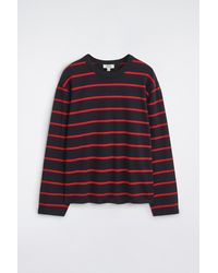 COS - Relaxed Jersey Interlock Long-Sleeved T-Shirt - Lyst