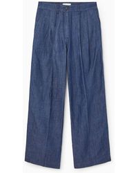 COS - Wide-leg Tailored Denim Pants - Lyst