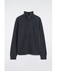 COS - Pure Cashmere Funnel-Neck Zip-Up Cardigan - Lyst