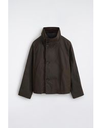COS - Corduroy-Detail Waxed-Cotton Jacket - Lyst
