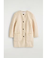 COS - Giacca Teddy Lunga - Lyst