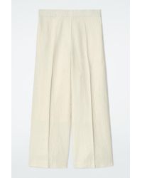 COS - Straight-Leg Tailored Linen Trousers - Lyst