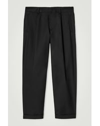 COS - Tapered Cotton Turn-up Pants - Lyst