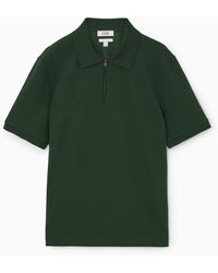 COS - Kurzärmliges Poloshirt Mit Reissverschluss - Lyst