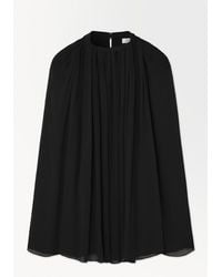 COS - The Crinkled Silk-chiffon Blouse - Lyst